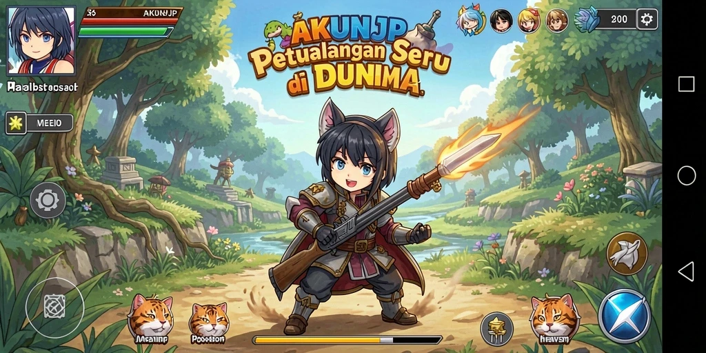 Tampilan gameplay AKUNJP yang menarik dan penuh aksi.