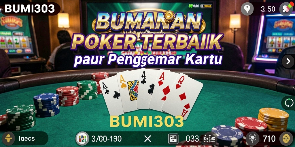 Tampilan menarik dari gameplay BUMI303 Poker.
