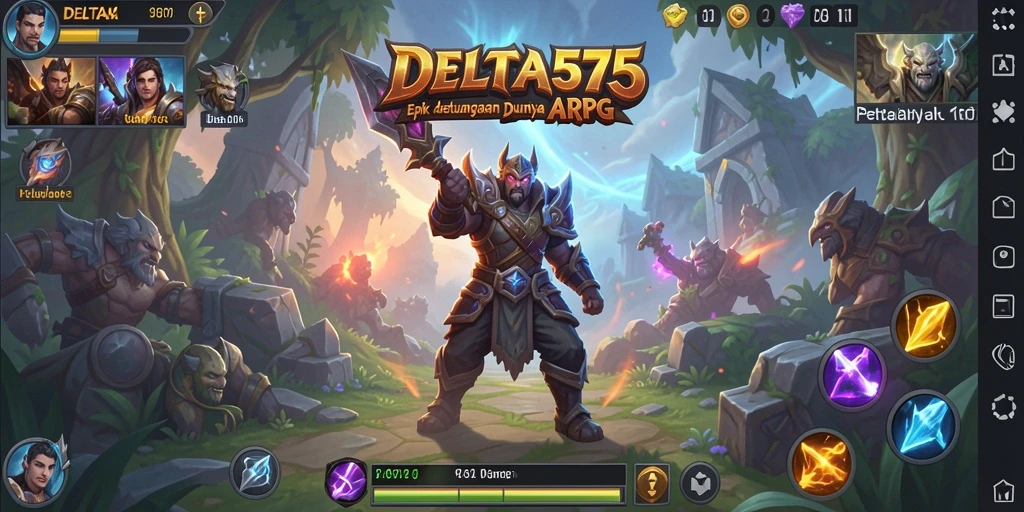 Tangkapan layar gameplay DELTA575 menampilkan aksi seru dan visual yang memukau dalam dunia ARPG.