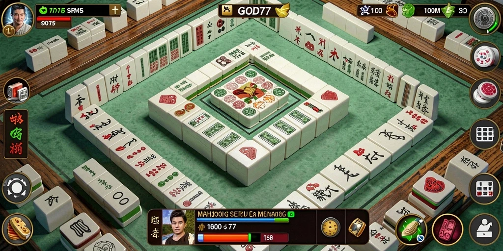 Screenshot gameplay GOD77 menampilkan tantangan Mahjong yang menarik dan menegangkan.