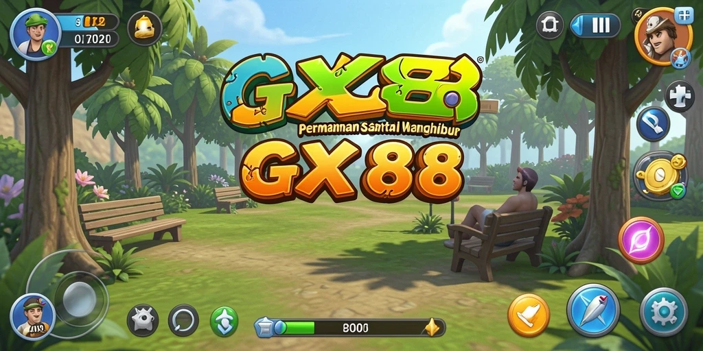 Screenshot utama GX88 menampilkan gameplay santai dan menyenangkan.