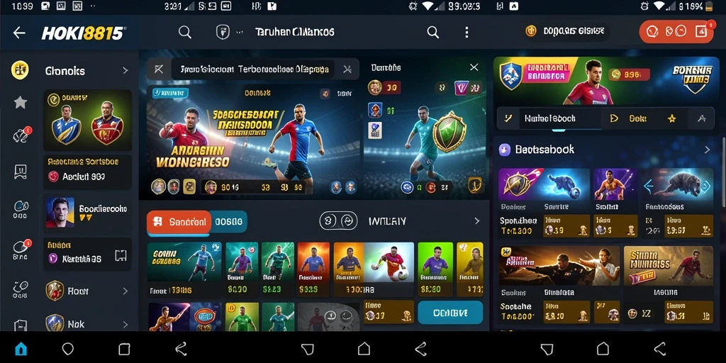 Screenshot HOKI8815 menampilkan antarmuka taruhan olahraga yang menarik.