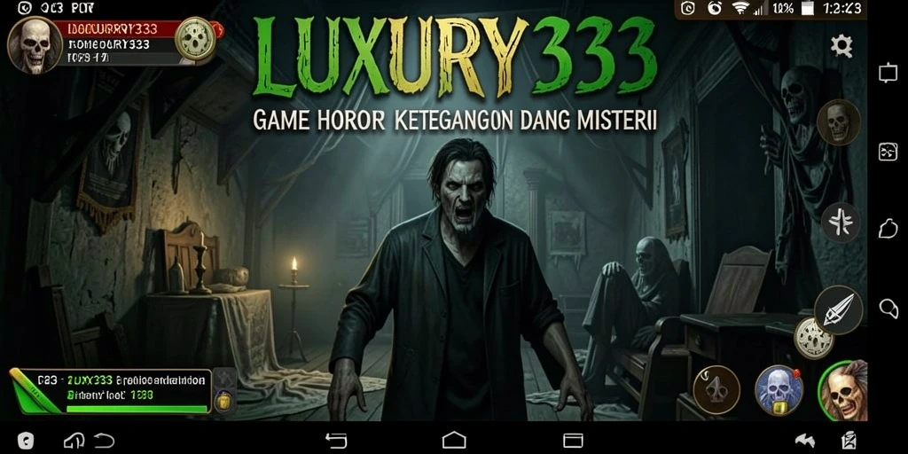 Screenshot gameplay menampilkan momen mencekam dalam LUXURY333.