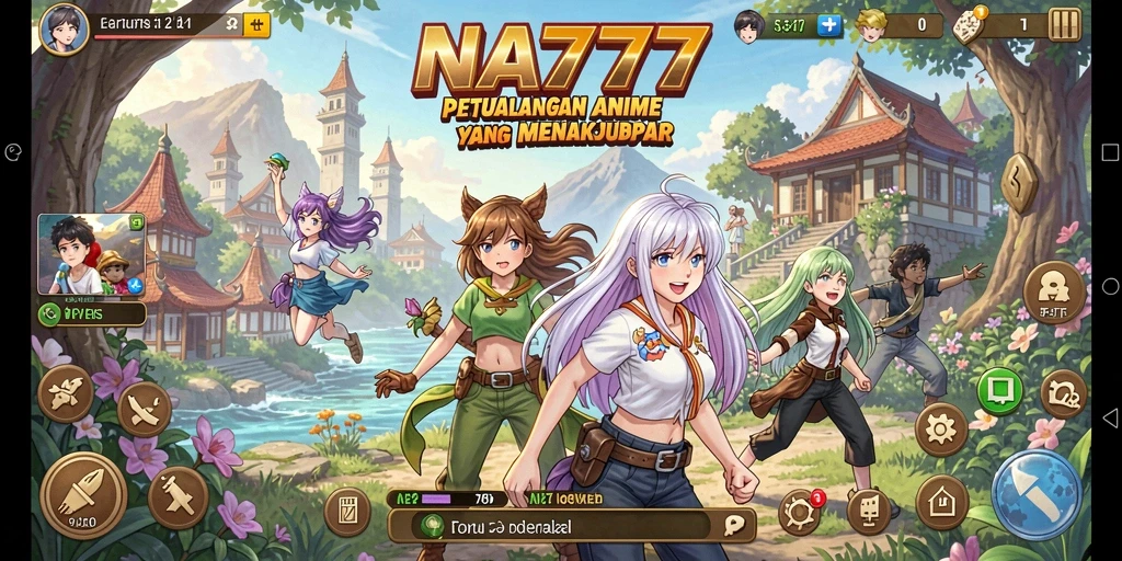 Tampilan gameplay NA777 yang memukau dengan karakter anime yang dinamis.