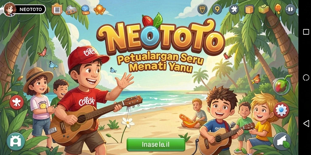 Screenshot gameplay NEOTOTO menunjukkan petualangan yang mendebarkan.