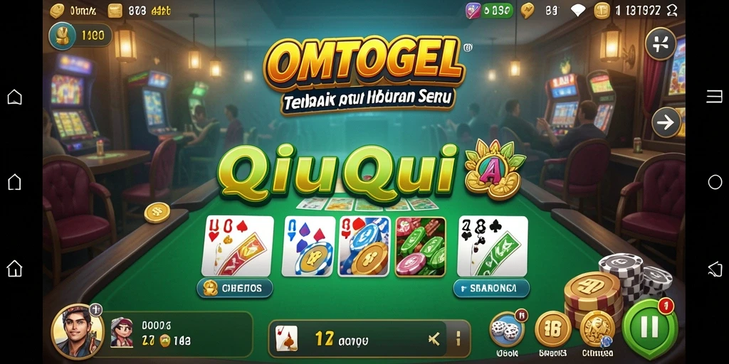 Screenshot gameplay OMTOGEL menampilkan momen seru saat bermain QiuQiu.