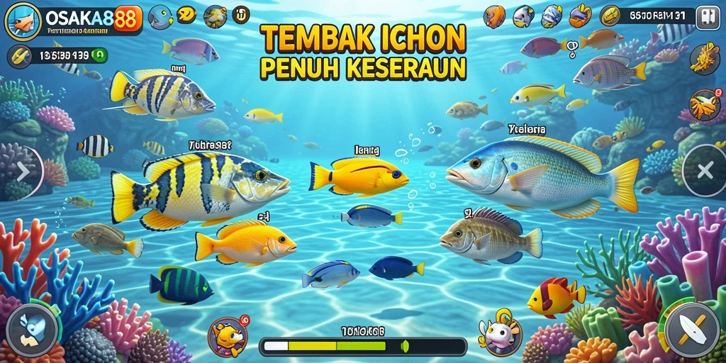 Gameplay Tembak Ikan yang mendebarkan dan penuh aksi.