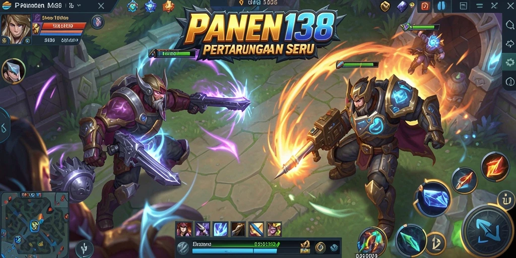 Screenshot PANEN138 menampilkan aksi pertempuran seru dan kerjasama tim.