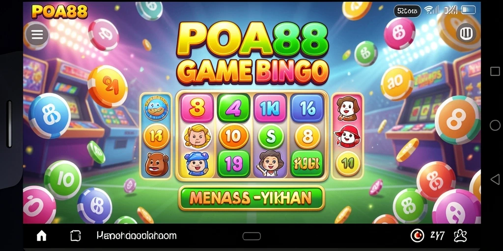 Tampilan gameplay seru dari POA88 dengan suasana Bingo yang mengasyikkan.