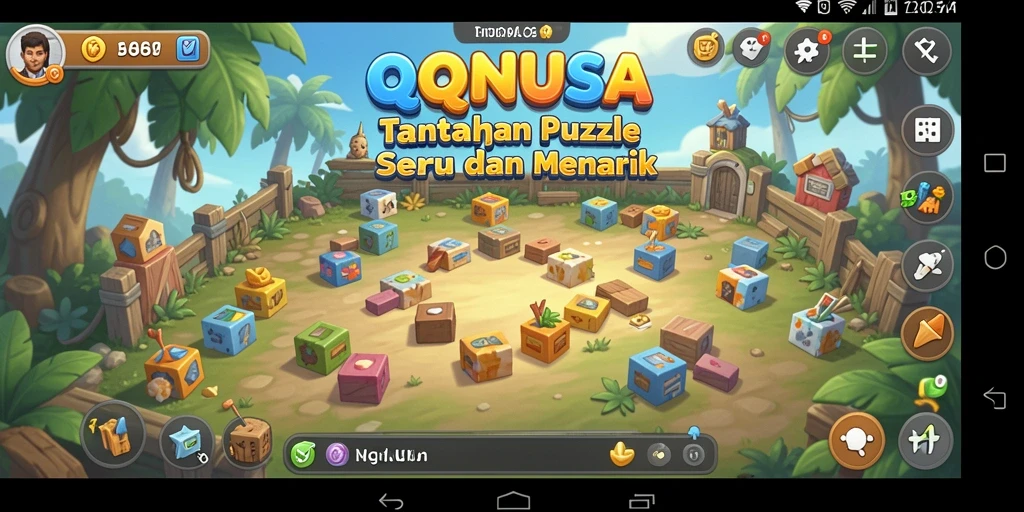 Tampilan gameplay QQNUSA dengan berbagai puzzle menarik.