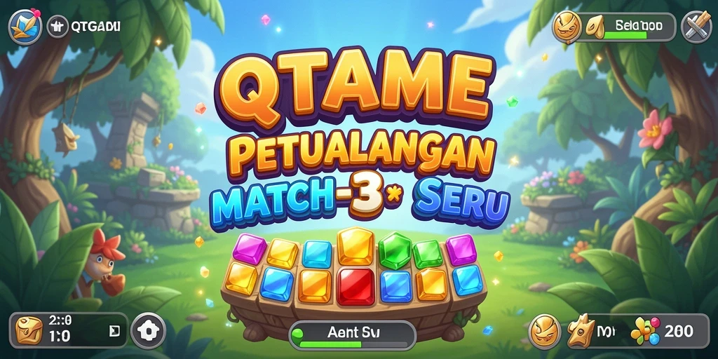 Tampilan gameplay QTGAME dengan seru dan penuh warna.
