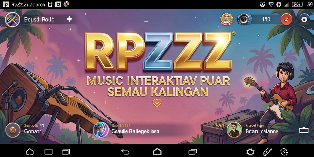 Tampilan screenshot gameplay RPZZZ yang menampilkan keseruan permainan musik.