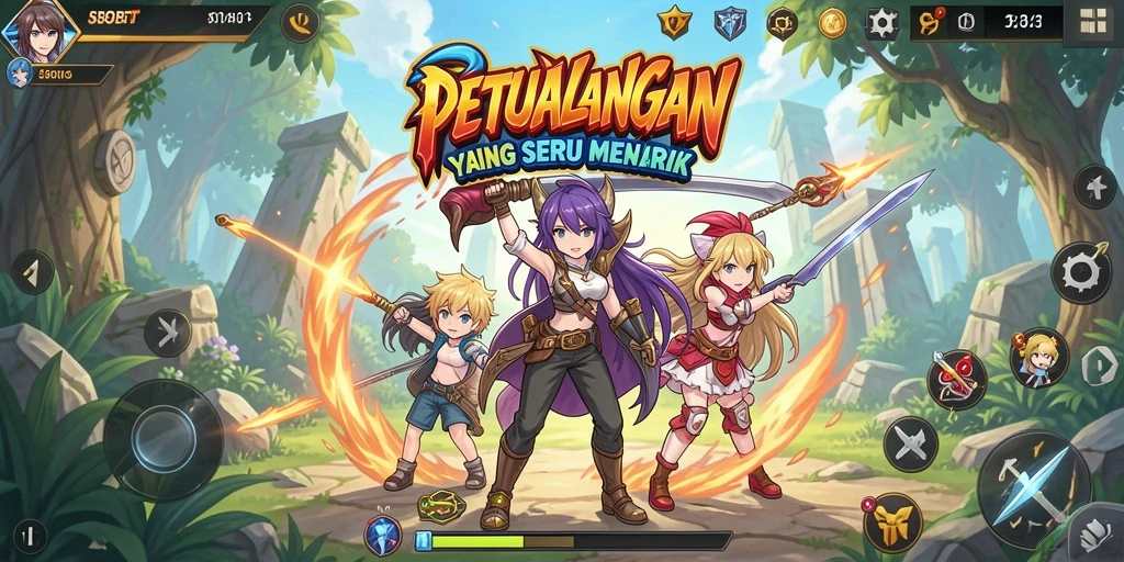 Gameplay seru yang menampilkan karakter anime favorit.