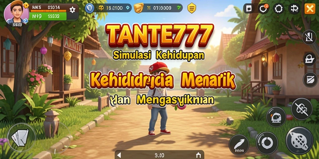 Tampilan gameplay TANTE777 yang interaktif dan menarik dalam simulasi kehidupan.