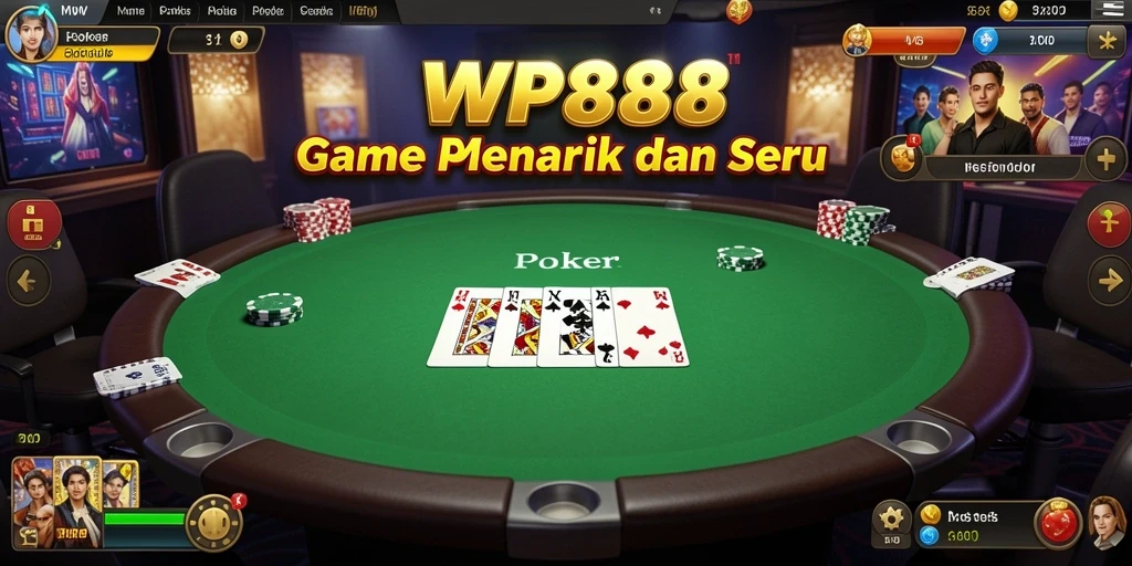Screenshot WP888 menampilkan gameplay poker yang seru dan menarik.